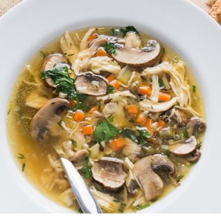 চিকেন ভেজিটেবল / মাশরুম স্যুপ Chicken vegetable and mushroom soup